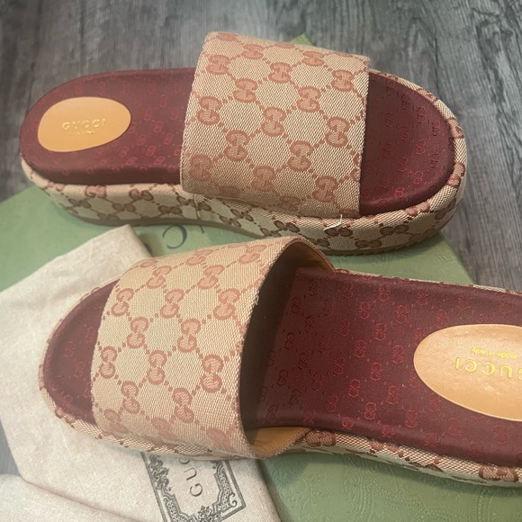Authentic Brand New Never Worn Gucci Platform Sandals - Picture 12 of 15
